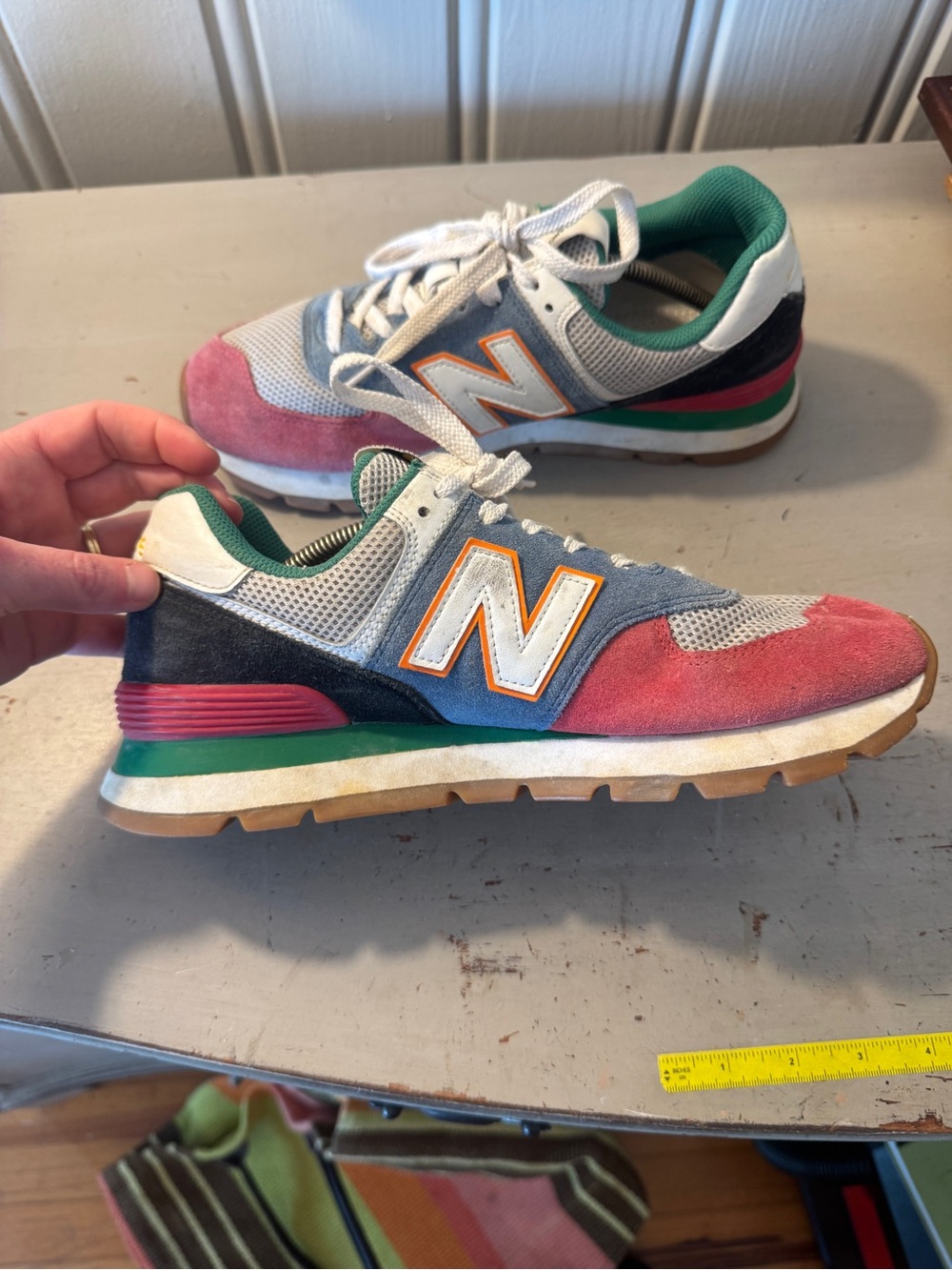 New Balance 574 Rugged Multicolor Sneakers Mens Size 9 read info - Picture 4 of 12